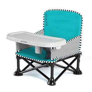Summer Infant Pop 'n Sit SE Booster Chair (Sweetlife Edition), Aqua Sugar