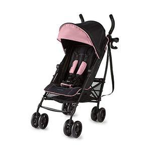 Summer 3Dlite+ Convenience Stroller, Pink/Matte Black – Lightweight Umbrella Stroller with Oversized Canopy, Extra-Large Storage and Compact Fold