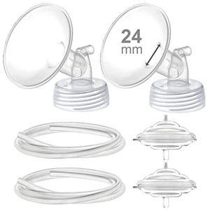 Maymom Pump Parts for Spectra S2 Spectra S1 Spectra 9 Plus Breastpump Not Original Spectra Pump Parts Replace Spectra S2 Accessories and Spectra Flange. Inc Flange Backflow Protector Tubing (24mm)