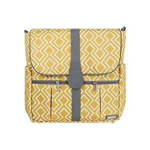 JJ Cole Backpack Diaper Bag with No Slip Grips and Multiple Pockets, Citrine Lattice