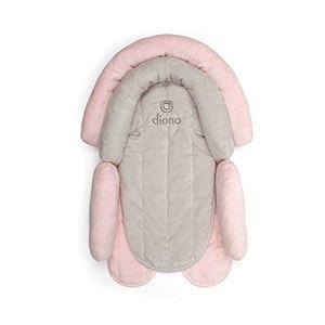 Diono Cuddle Soft 2-in-1 Baby Head Neck Body Support Pillow for Newborn Baby Super Soft Car Seat Insert Cushion, Perfect for Infant Car Seats, Convertible Car Seats, Strollers, Gray/Pink