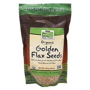 Now Foods Real Food, Certified Organic, Golden Flax Seeds, 454g