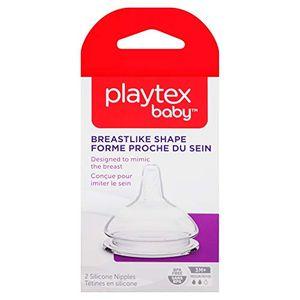 Playtex Breast-Like Nipple, Medium Flow, 2-Count