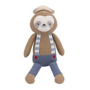 Cuddle Me Scottie The Sloth 12” Grey and Blue Knit Plush Stuffed Animal