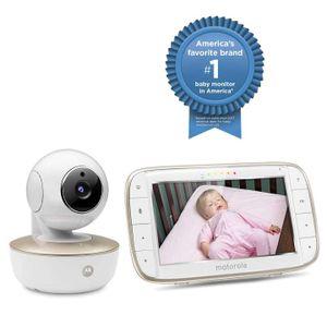Motorola MBP855Connect 5 Inch Portable Wifi Baby Video Monitor & Camera with Remote Pan Tilt Zoom Two-Way Audio & Room Temperature Monitoring | baby camera / baby monitor / baby monitor camera