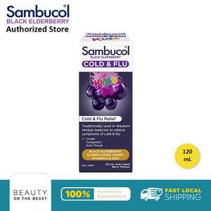 [Authorised Store] - Sambucol Black Elderberry Cold & Flu Relief Kids Liquid 120ml [BeautyBeast.SG]