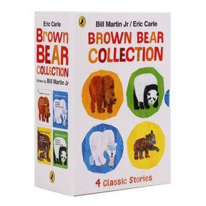 4 Books Eric Carle Brown Bear Collection Hardcover Panda Polar Brown Bear Children Early Learning Boys Girls Kids Story Book Hardbound Cover