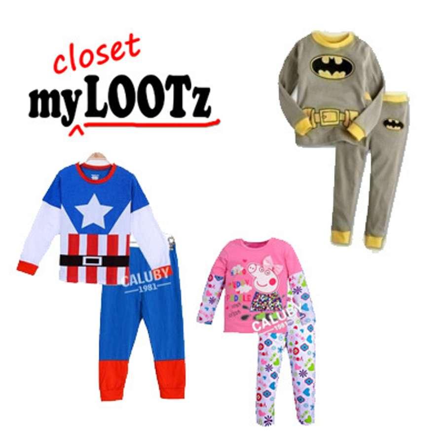 [Dec] CLEARANCE Cartoon Caluby Pajamas/Pyjamas/PJ for kids/boys/girls/child (Frozen/Kitty/TMNT/