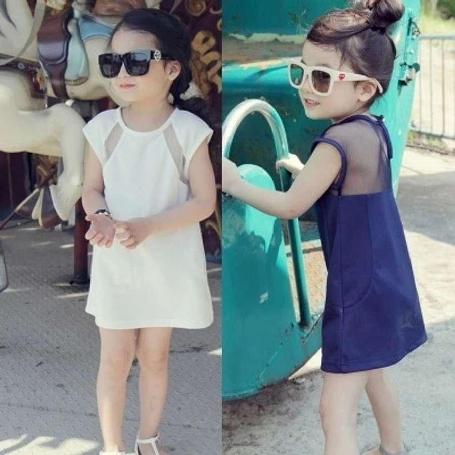 Female children s clothing children s short sleeve dress cut Princess skirts long skirts in summer 2