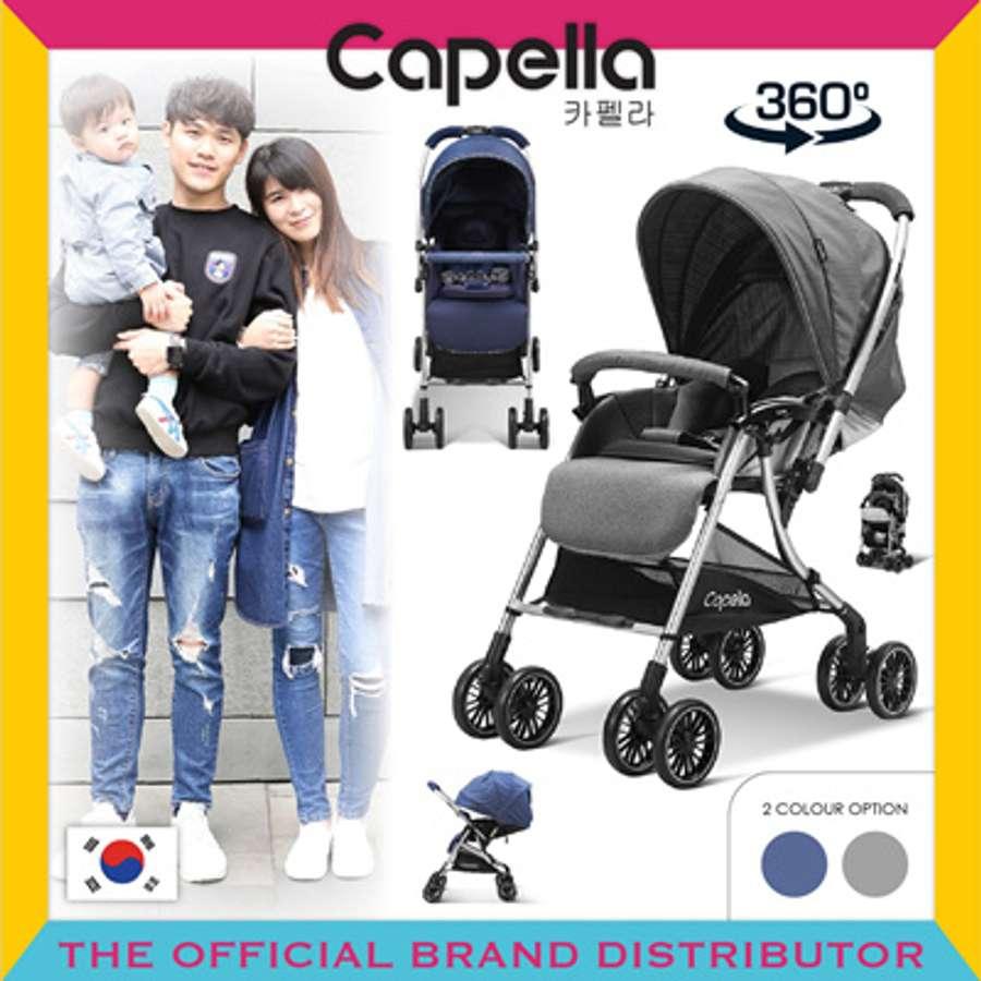 Capella Coozy 360° Premium Stroller 5.2kg New Design 360° Auto 4 Wheel BabyShower