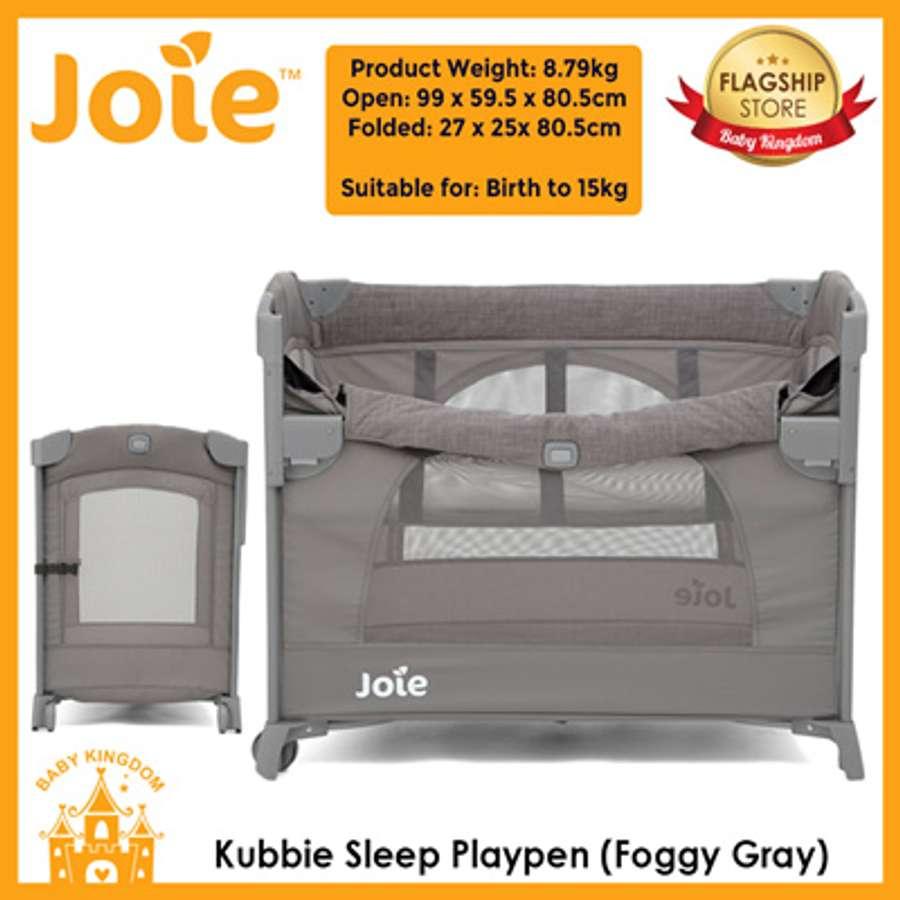 (Pre-Order) Joie Kubbie Sleep Bedside Playpen (Foggy Gray) (ETA: End of October)