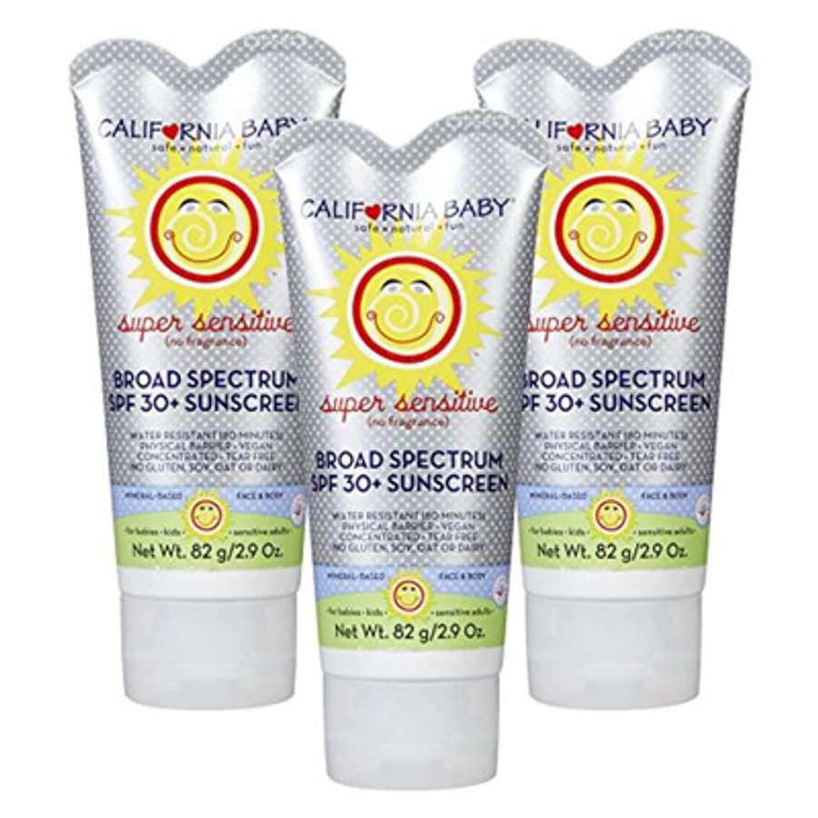 [USA]_California Baby SPF 30 + Sunscreen Lotion - Super Sensitive  2.9 oz. (Pack of 3)