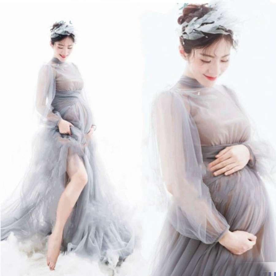 Pregnancy Dress Photography Maternity Dresses For Photo Shoot Long Lace Maternity Photography Props