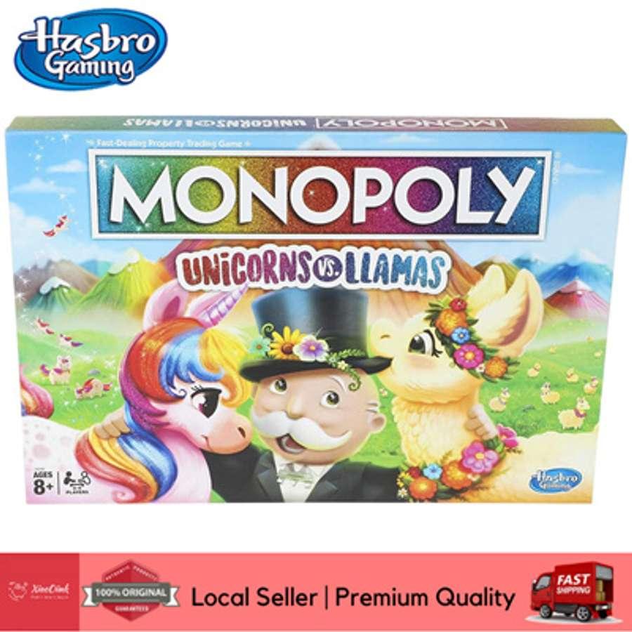 Hasbro Monopoly Unicorns vs Llamas Board Game