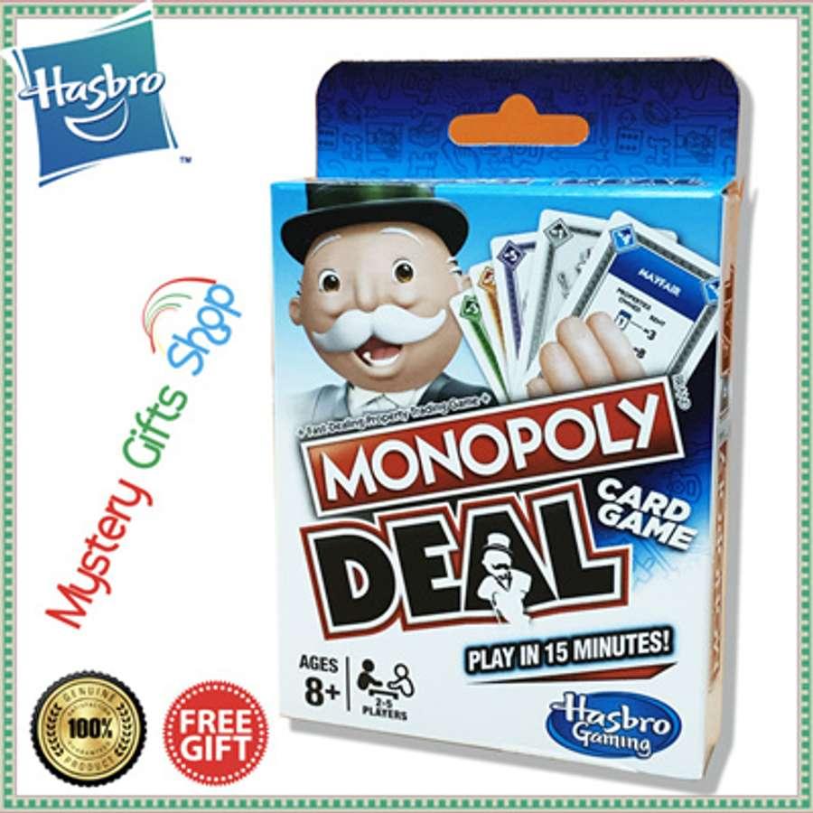 🎁 Monopoly Deal Card Game By Hasbro Gaming [Free Mystery Gifts]