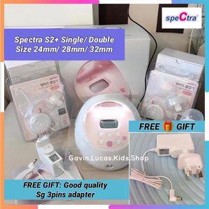 Spectra S2+ Single/ Double Electric Breast pump. Size 24mm/ 28mm/ 32mm [Hospital Grade]✨
