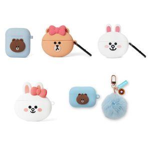 Line Friends Basic AirPods 1 2  Pro Case Cover Brown Cony Selly Choco