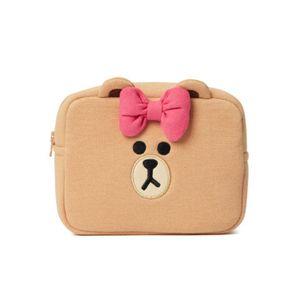 Line Friends Brown Basic Multi Pouch Case Card Wallet Purse Calling Holder Coin Airpods Cosmetics