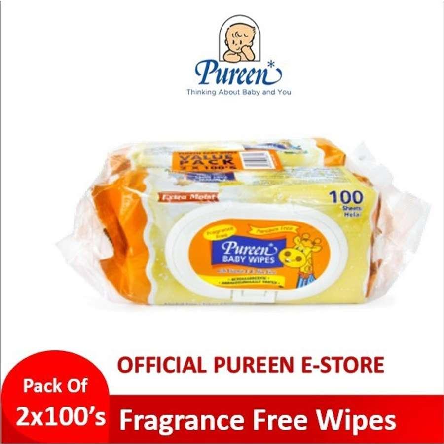 Pureen Baby Fragrance-Free Wipes (2x100's)