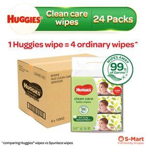 Huggies Clean Care Baby Wipes (80sx3)x8 (CARTON)