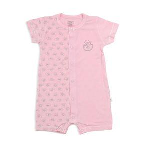 Adorable Lamb - Short-sleeved Shortall with Front Buttons