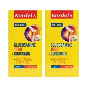 KORDEL'S Glucosamine 1500 mg + Curcumin 60s Twinpack