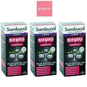 [3-pack] Exp 09/24 Sambucol Kids Formula Vitamin C, 120ml (1-12y, UK) /Immunped / Lactogg