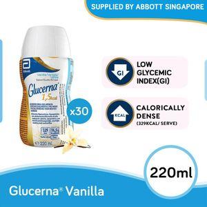 [Bundle of 30] Glucerna® PLUS 1.5kcal 220ml Vanilla - Expiry Date: 28 February 2023