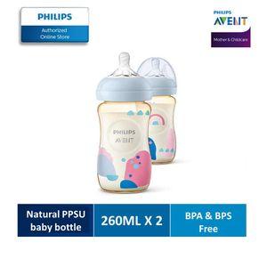 Philips Avent Natural PPSU Baby Bottle | 2 bottles  | 260ml SCF582 | SCF582/20