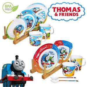 Thomas & Friends - Kids Tableware, Bowl Plate Cup Spoon Fork BPA-free Plastic Melamine