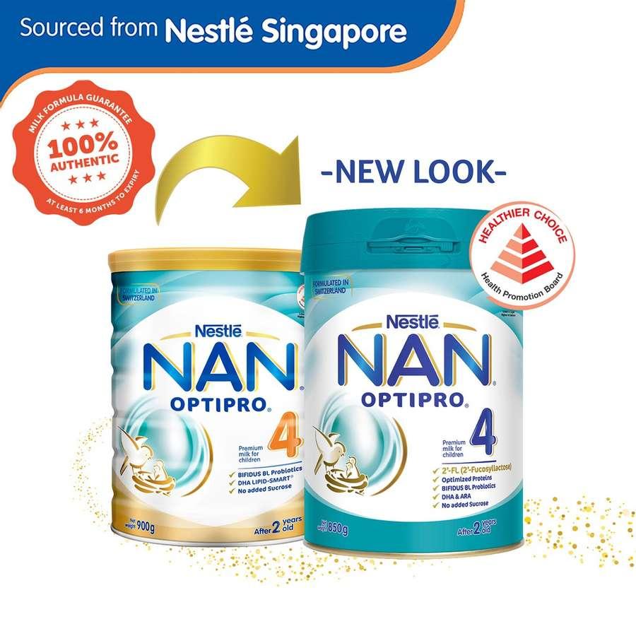 Nestlé® NAN® OPTIPRO® 4 Growing Up Milk 850g  [NEW PACKAGING -Improved Formula from Singapore]