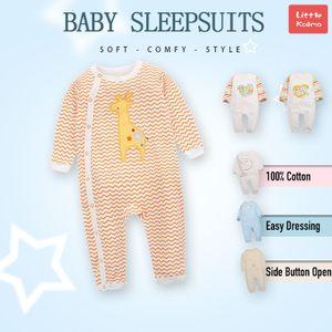 Baby jumpsuit all in one baby girl sleepwear baby boy sleepsuit pyjama 0-24 months - Side Open