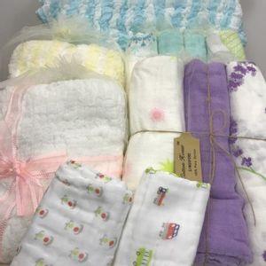 Cotton House Cabbage Blanket Combo Bundle 2 (Unisex Series): Blanket (3 designs available) + Premium Swaddle (Pack of 3pcs) + Burp Towel (2 designs available)