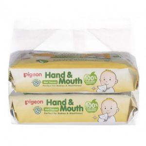 Pigeon Hand And Mouth Wet Tissues 60S, 2 In 1 Pack