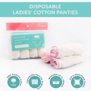 Shapee - Disposable Ladies' Premium Cotton Panties (4pcs) Post Birth - Soft, Comfortable, Reusable, Washable! Individually Wrap