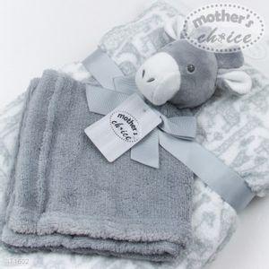 Baby Fleece Security Blanket with Toy  - By Mothers Choice