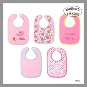 5 pcs Baby Bibs cotton - By Mother's Choice
