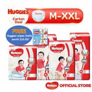 [Group Buy] Carton Deal - Huggies Silver Pants + FREE Huggies 3*64 pure clean wipes (worth $10.95)
