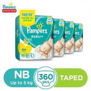 Pampers Baby Dry Tape NB90x4 - 360 pcs - Newborn Baby Diaper (0-5kg)