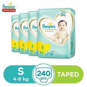 Pampers Premium Care Tape S60x4 - 240 pcs - Small Baby Diaper (4-8kg)