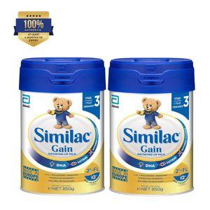 [Bundle of 2] Similac® Stage 3 Gain Growing-Up Baby Milk Powder Formula 2'-FL 850g
