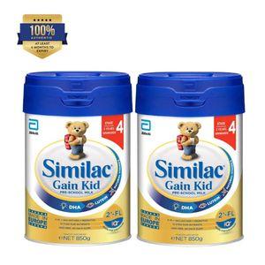 [Bundle of 2] Similac® Stage 4 Gain Kid Pre-school Milk Powder Formula 2'-FL 850g (3 years onwards)