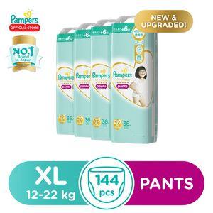 NEW Pampers Premium Care Pants XL36x4 - 144 pcs - Extra Large Baby Diaper (12-22kg) [+24pcs]