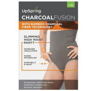Upspring Charcoal Fusion Belly Slimming High Waist Panty (Grey, S/M)