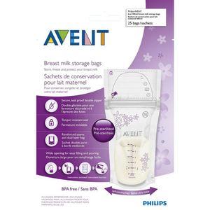 Philips Avent Sterilized Breast Milk Storage Bags 180ml 25 Pcs