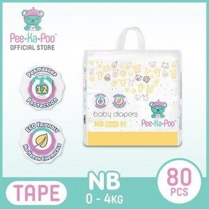 [Peekapoo Official Store] Pee-Ka-Poo [1 Pack x 80 Pcs] Taped Diapers (NB-XL)