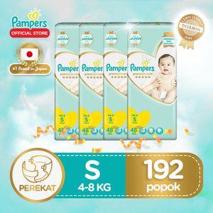 Pampers Popok Bayi Perekat Premium Care S-48 (3-8 kg) - Karton isi 4