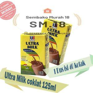 Susu Ultra Milk COKLAT 125ml - Minuman kemasan kotak sehat grosir UHT