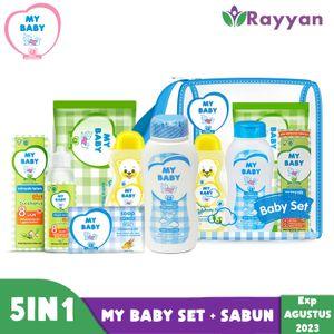 My Baby Gift Set Bag 5in1|Paket Lengkap Perlengkapan Mandi Bayi|Kado Gift Set Baru Lahiran