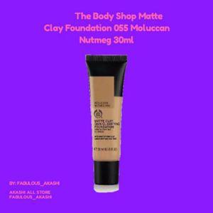 The Body Shop Matte Clay Foundation 055 Moluccan Nutmeg 30ml ORIGINAL